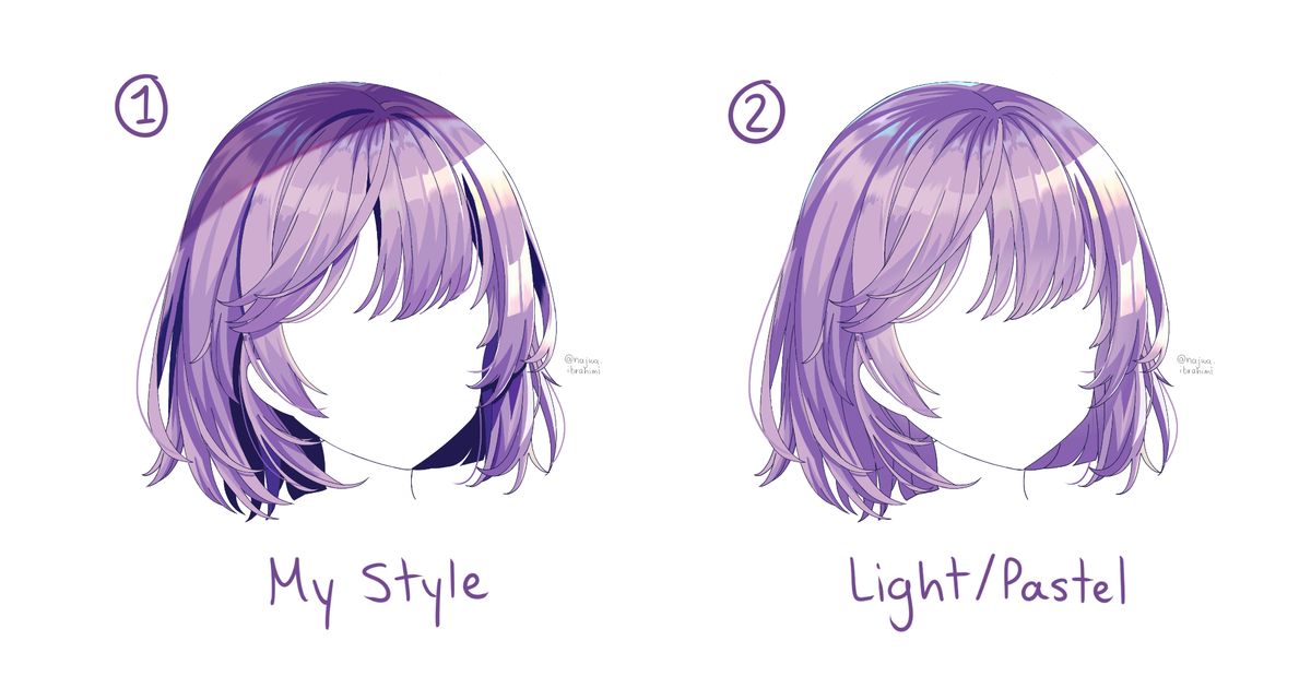 how to shade hair digital art