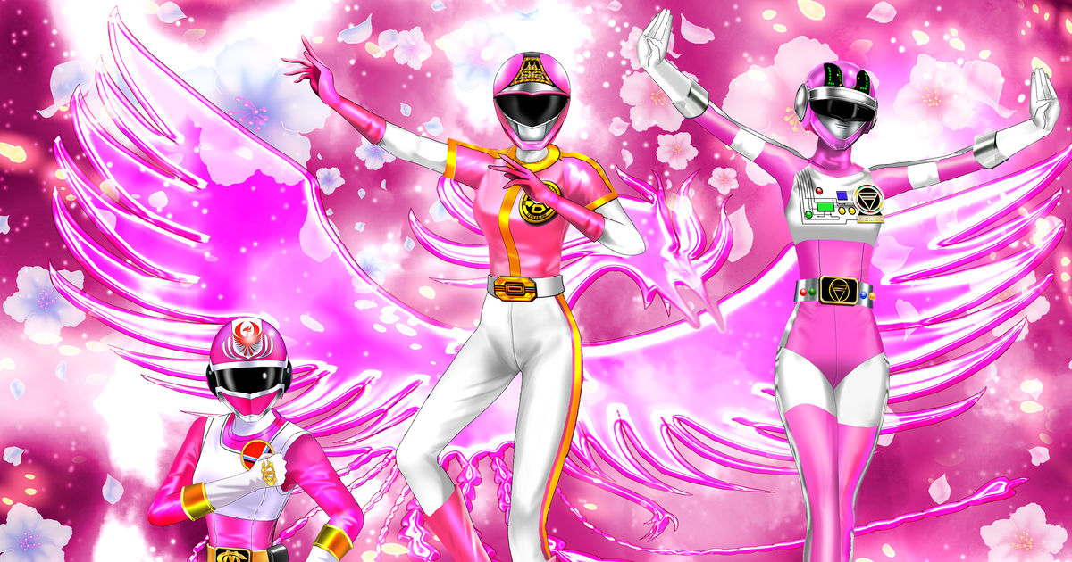 Super Sentai heroines, Sentai Pink, power rangers / 戦隊クロニクルピンク３♥おおたこさん＆直間莉世さんへのお礼です♥  - pixiv