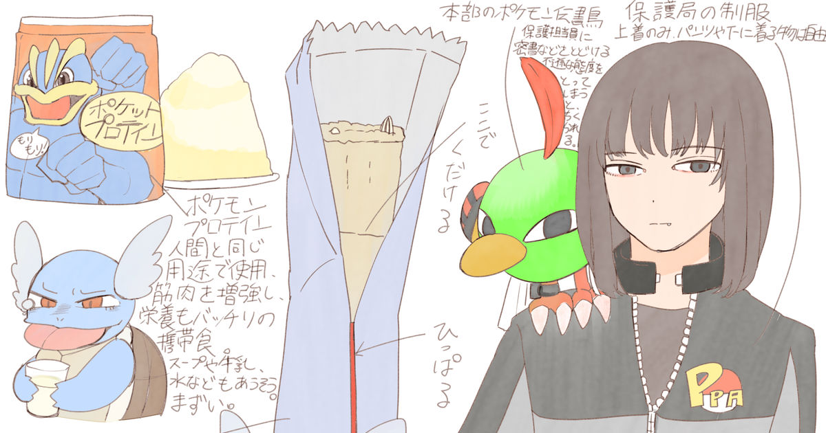 ポケモンと生活 ポケモン保護担当員 愛鷹のイラスト Pixiv