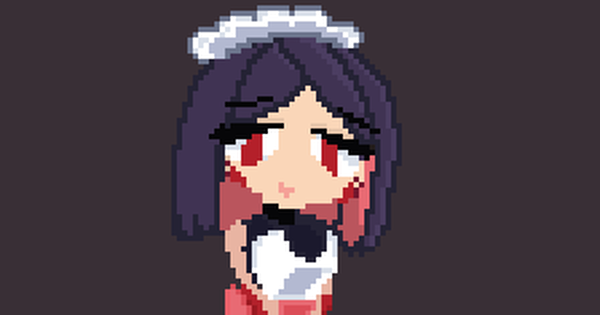 Pixel Art Maid Uniform Lamia A3 Pixiv