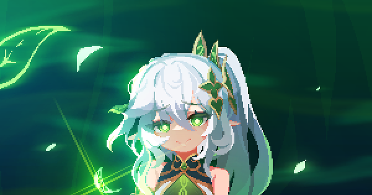 Pixel Art Genshin Impact Nahida Rkgk Pixiv