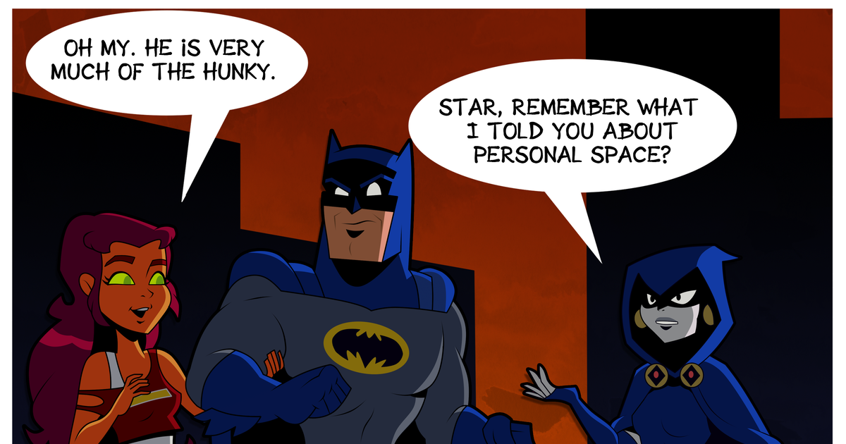 batman, batman_the_brave_and_the_bold, starfire / Batman meets Starfire and  Raven - pixiv