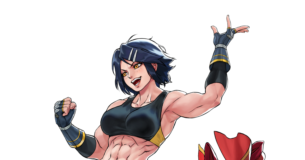 Original Character Breasts Muscle Girl Lian Pixiv