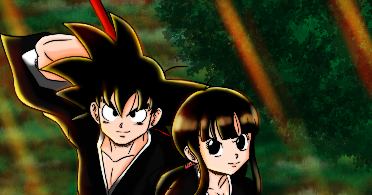 FlameMasterZ, Fanart, Digitalart / Soul Reapers Goku & Chi-Chi - pixiv