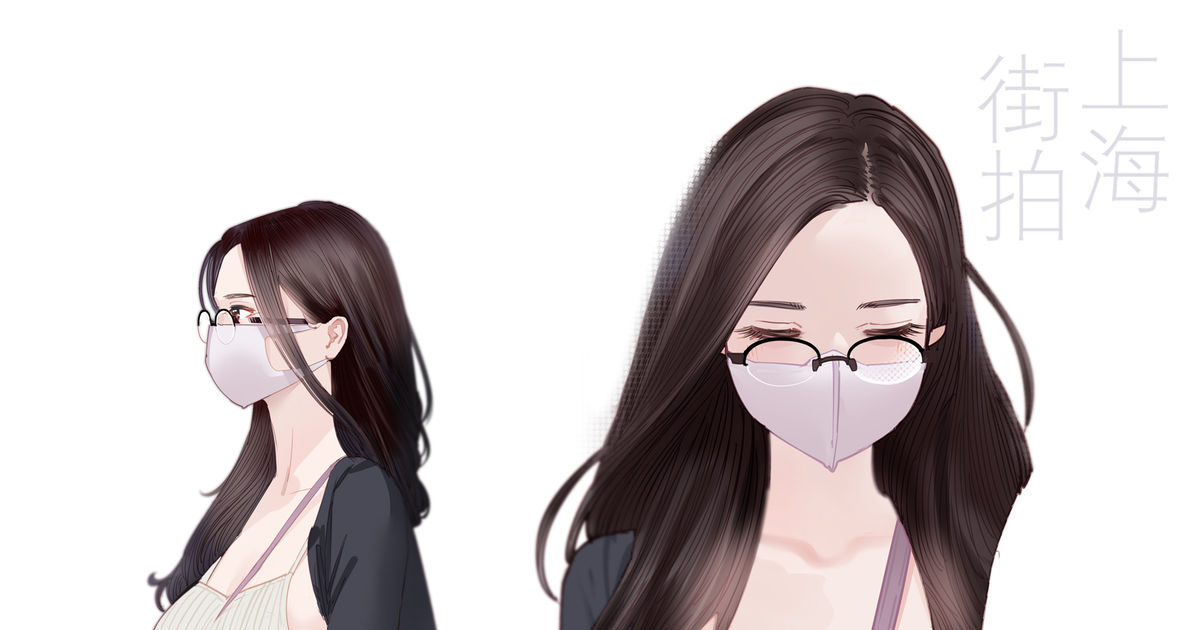 Big Breasts Glasses Original 5000 Bookmarks 上海街拍 Pixiv