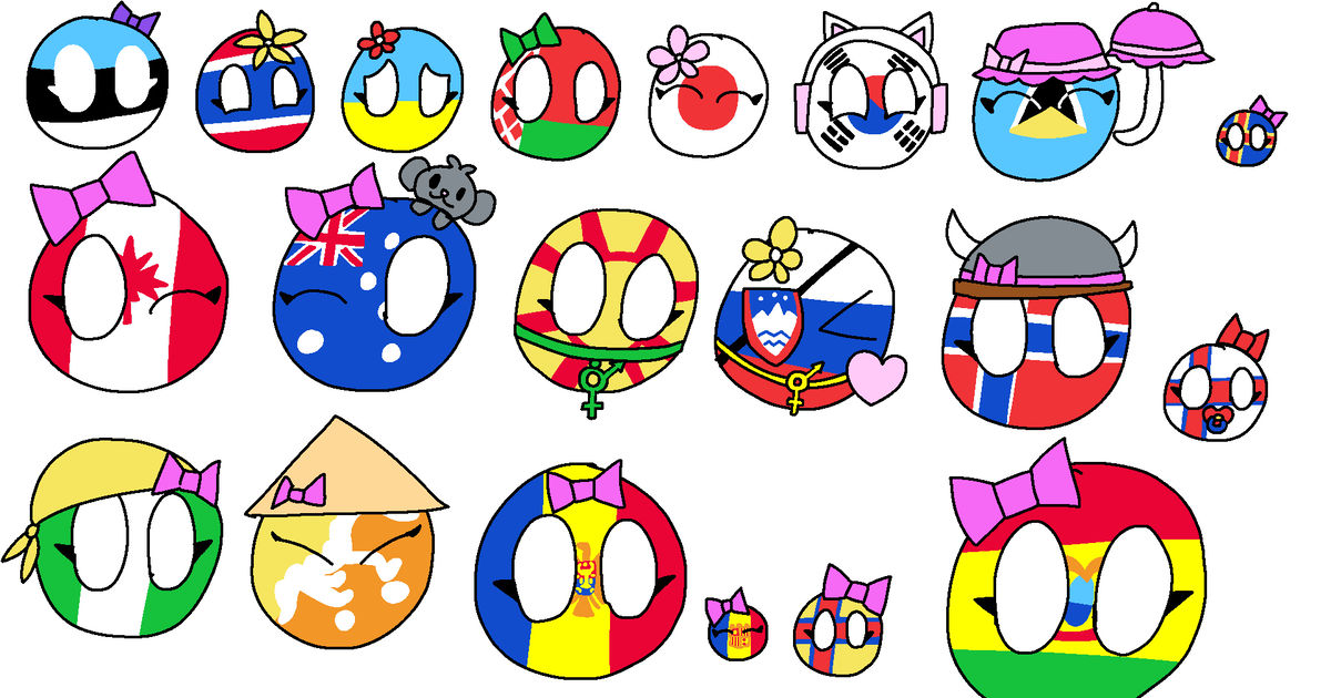 #Polandball Female Countryballs - Muffin Sweetsのイラスト - pixiv