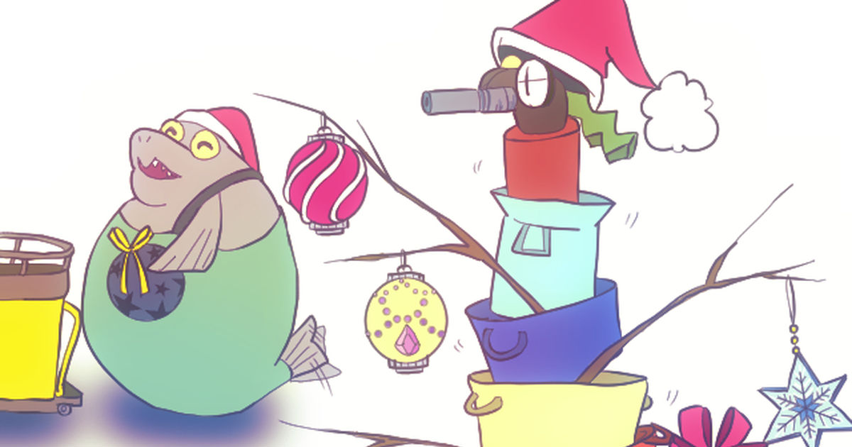 スプラトゥーン3 シャケたちはクリスマス準備中 宵月 Linoのイラスト Pixiv