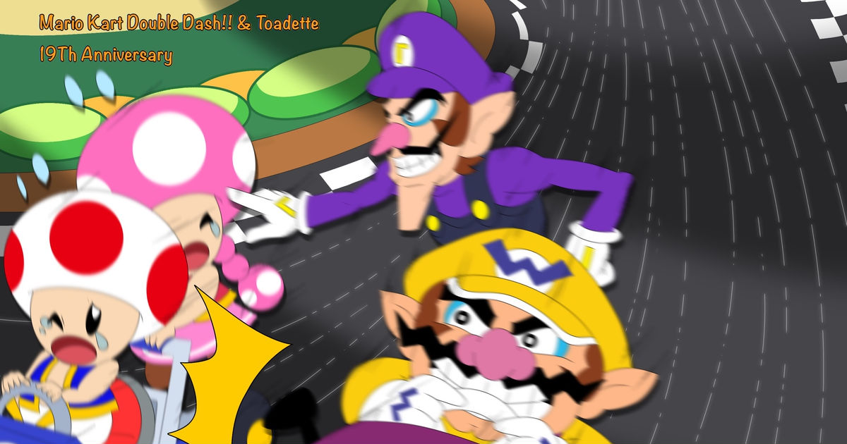 toad and toadette mario kart double dash