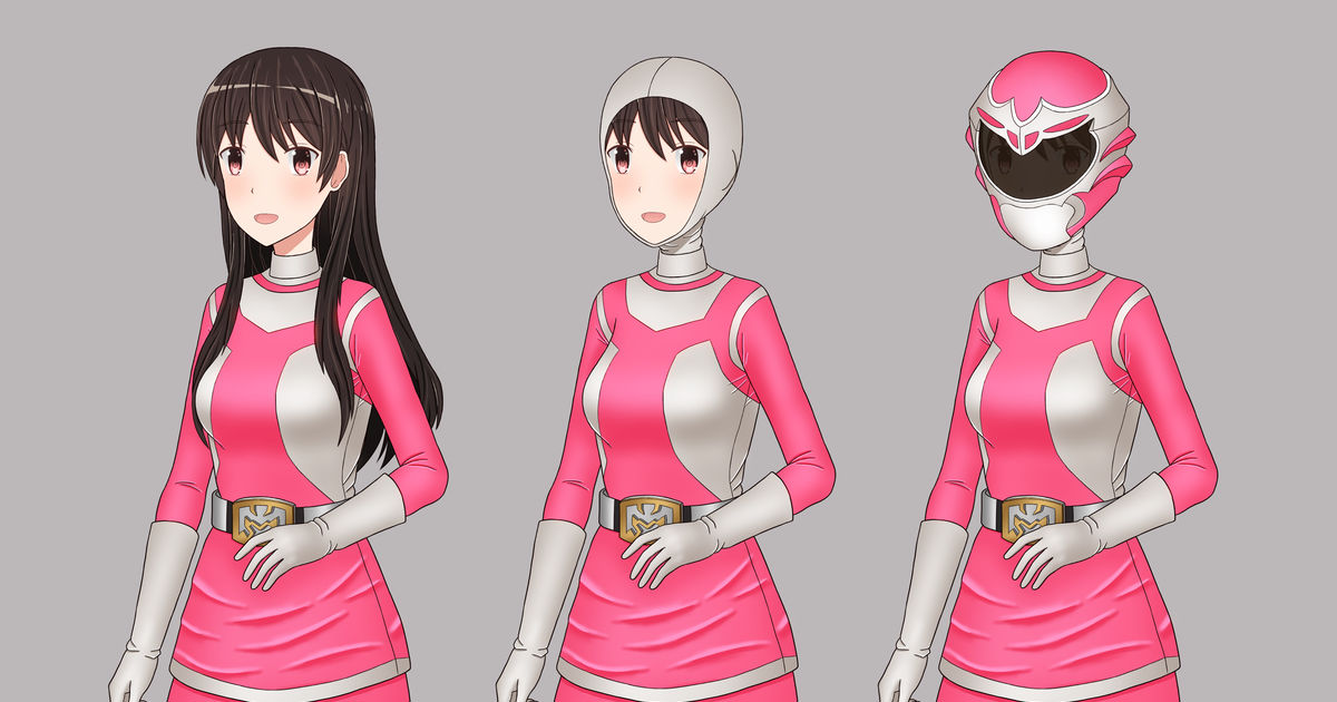 Tokusatsu heroine, Super Sentai heroines, GIGA / 強化戦隊ファイボーグ ピンクボーグ - pixiv