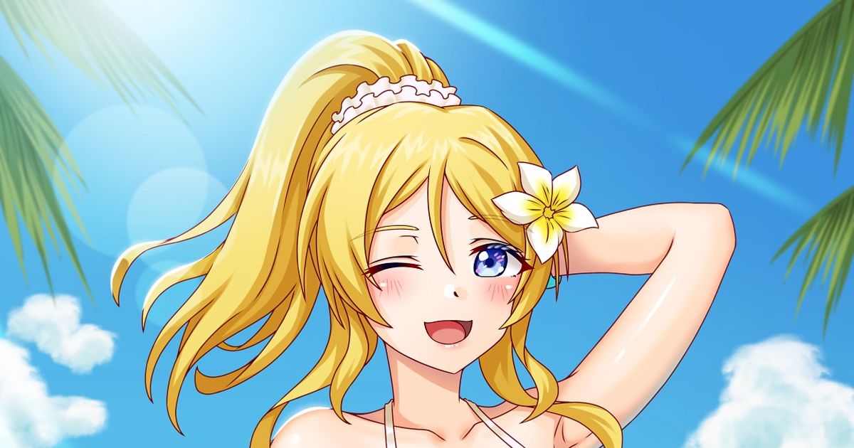 love live Eli Ayase swimsuit Eli Ayase pixiv