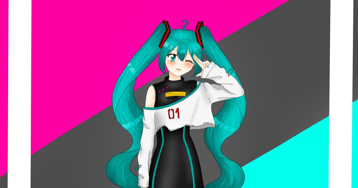 VOCALOID New Miku design! em1chanのイラスト pixiv