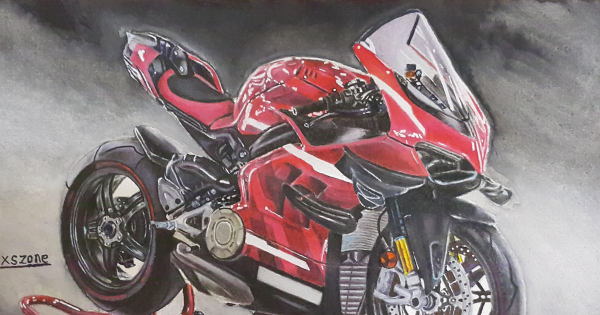 ducati panigale v4 drawing