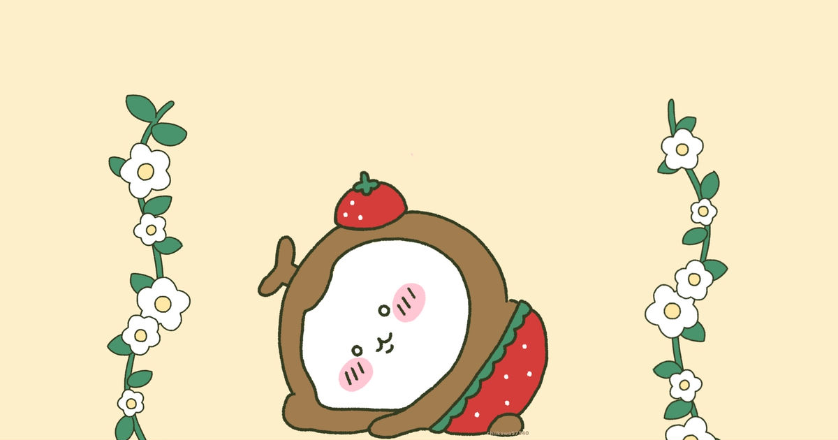 ちいかわファンアート いちごぱんつちいかぶちゃん🍓 - こな(みじん)の