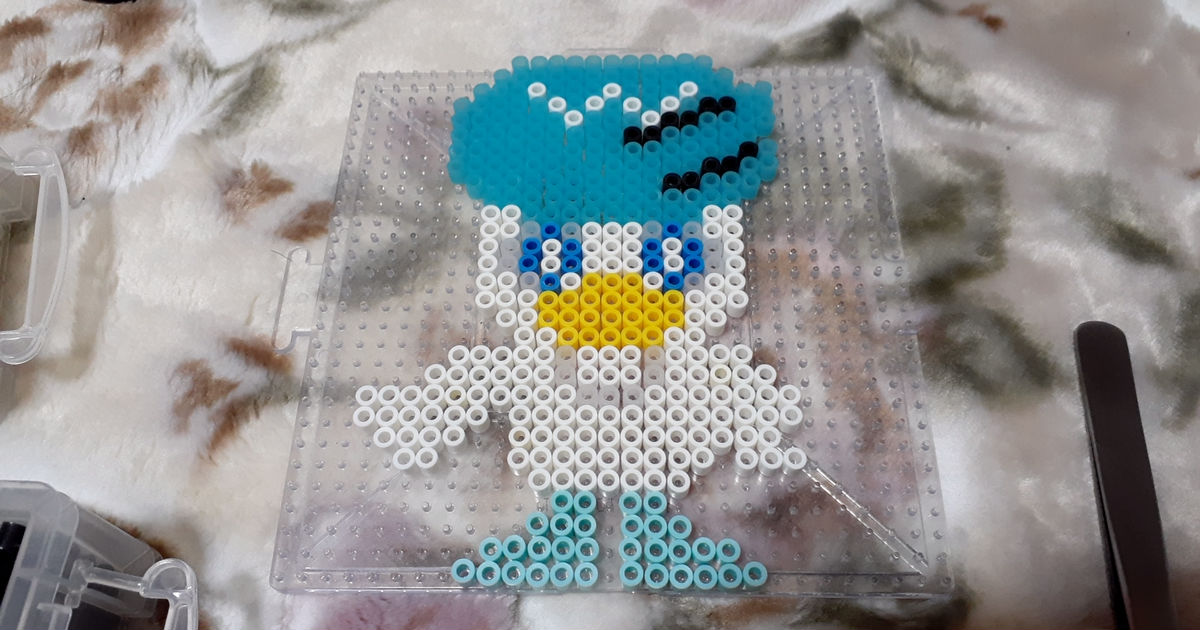 Pokémon, perler beads, Quaxly / ビーズDEポケモン pixiv