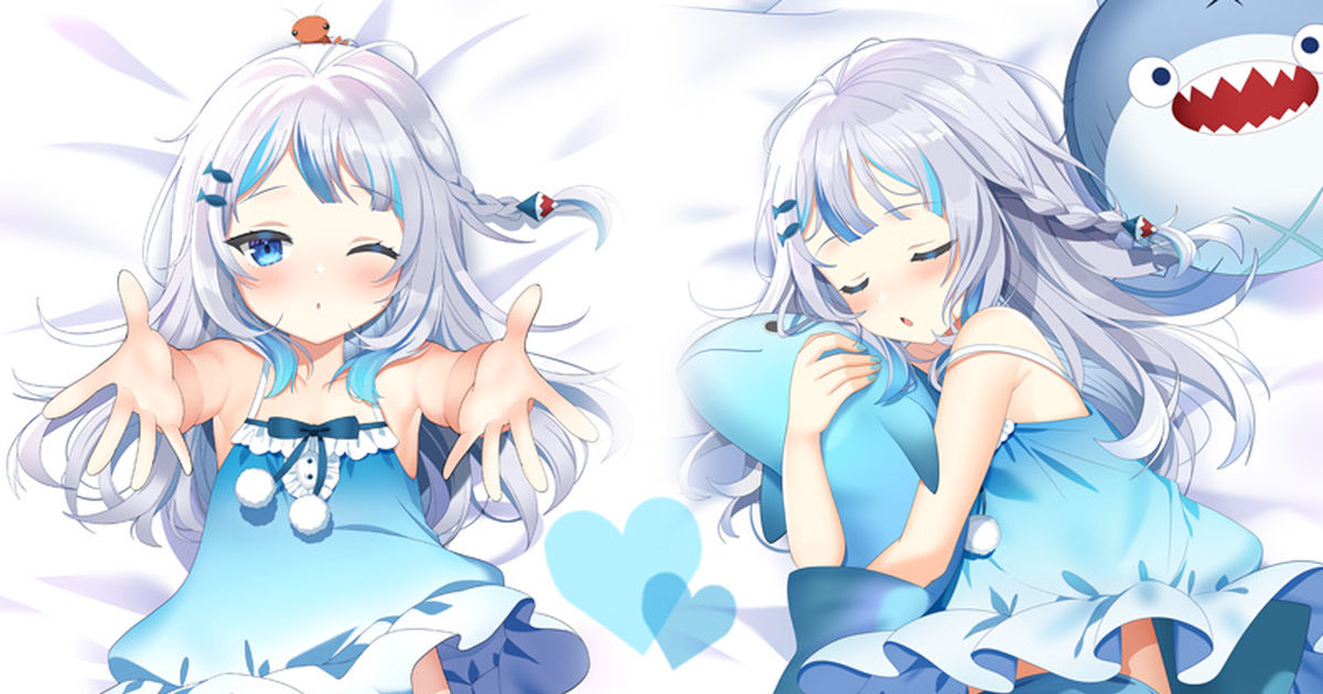 GawrGura Gura Dakimakura - 黒兎/Kurotのイラスト - pixiv