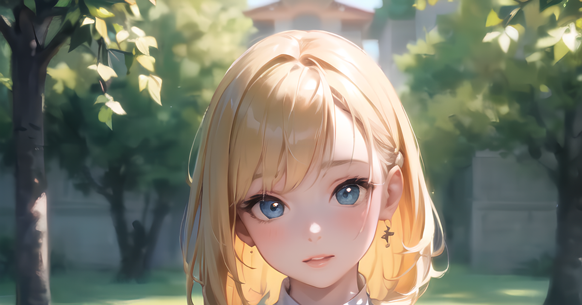 blonde hair, yellow eyes, beautiful, cute, sweet, ai art by Subaru_sama