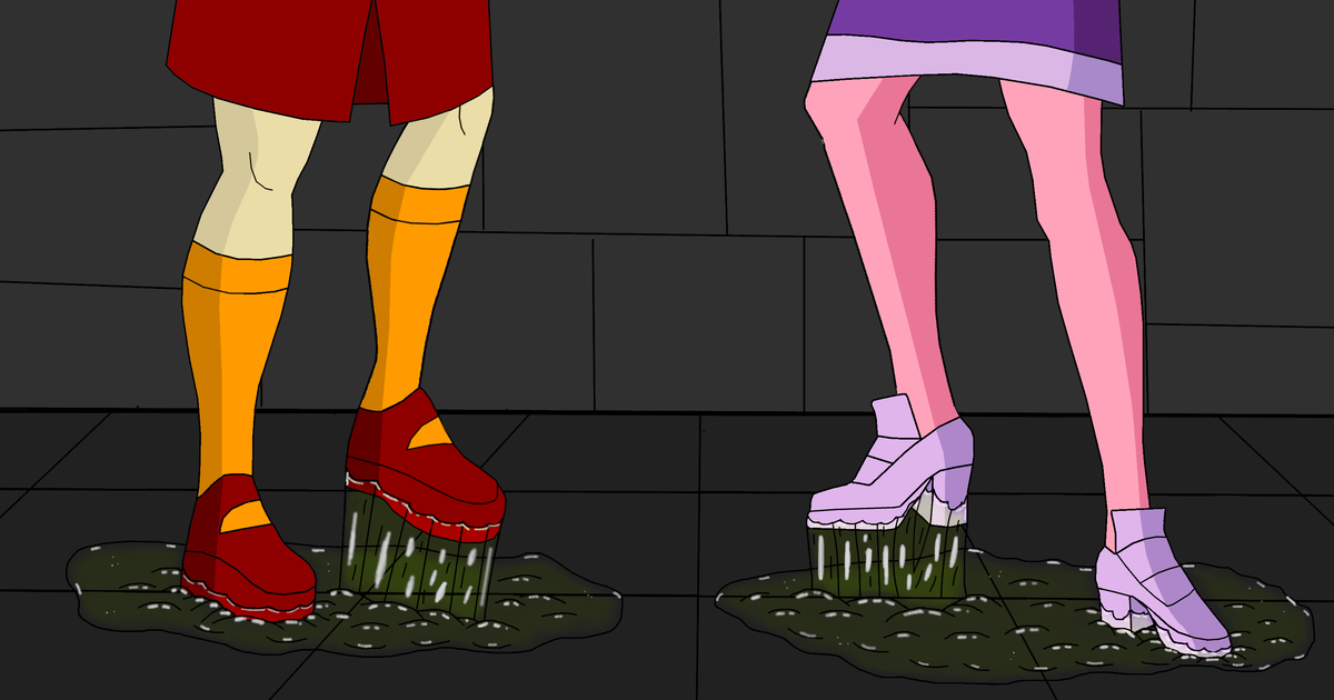 Sticky Sticky Restraint Daphne And Velma Stuck In Slime March 13th