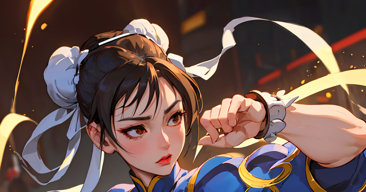 Young Lady Cleavage Bewitching Breasts Chun Li Pixiv