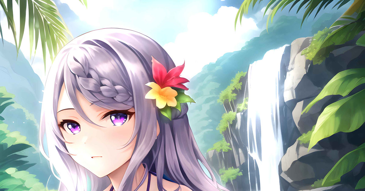 精霊幻想記 Flora - Tropical Waterfall - Shadow Subjectのイラスト