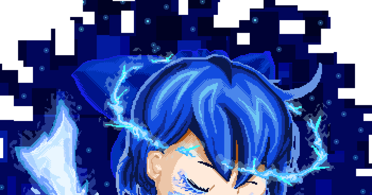 Touhou Pixel Art Cirno Cirno Pixiv 5493