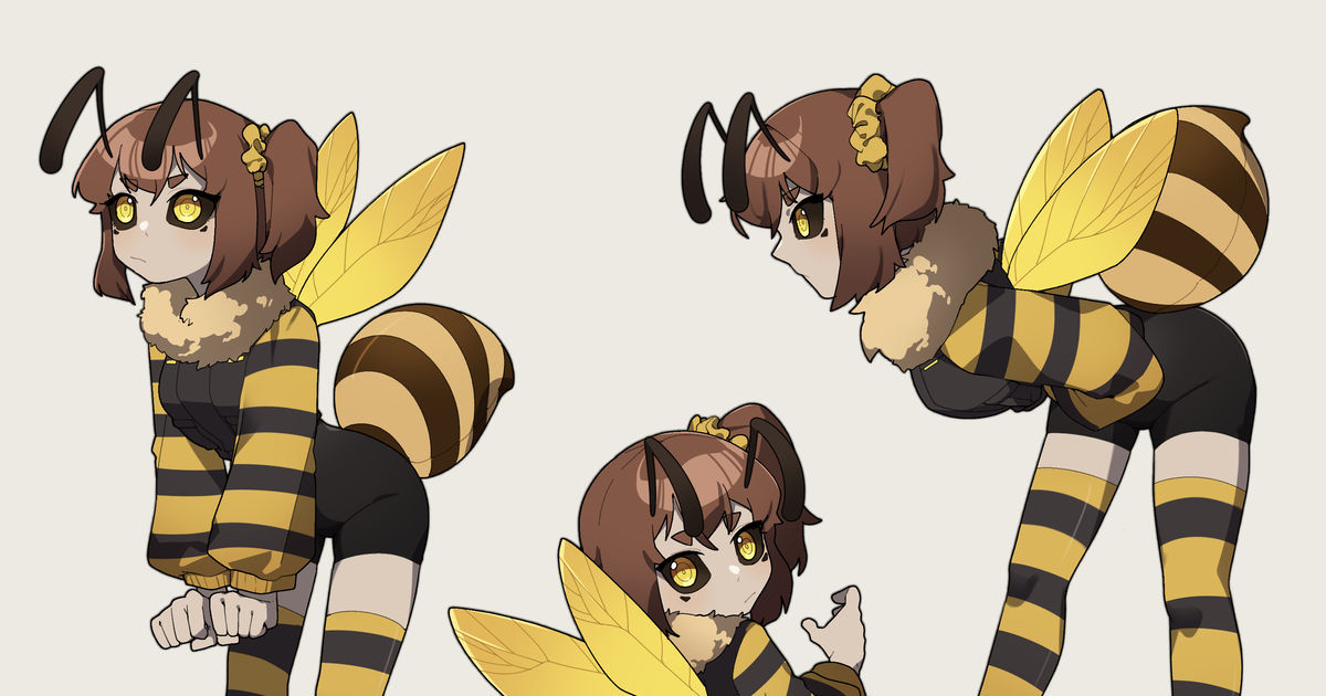 Non Human Monster Girl Inhuman Girl Bee Girl2🐝 Pixiv