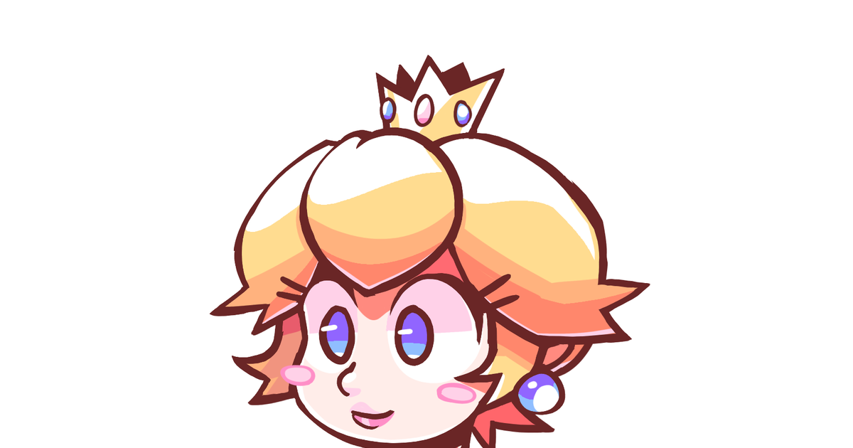 ピーチ姫 short hair peach (O-o) - bunijayyのイラスト - pixiv