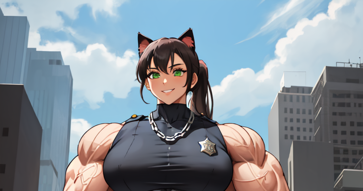 Muscle Musclegirl Muscle Girl Ai Strong Arm Of Law 法の豪腕 05 Pixiv