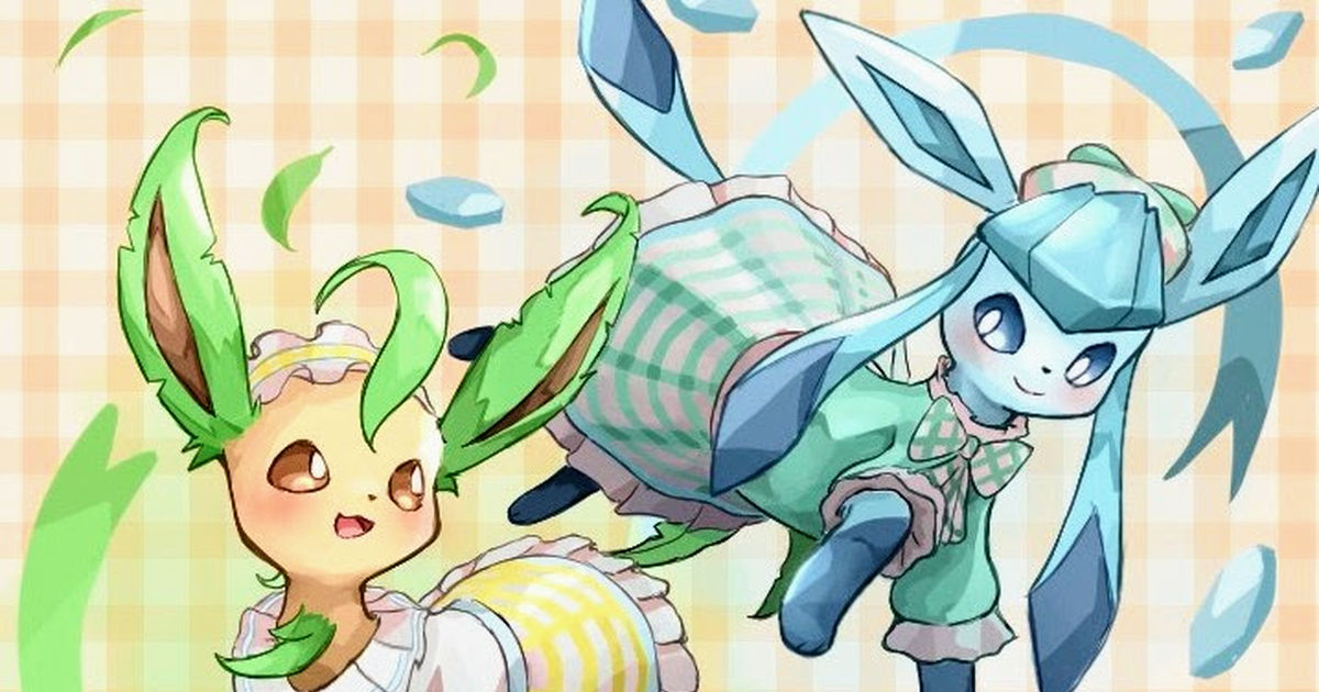 Pokémon, leafeon, glaceon / リーフィア&グレイシア - pixiv