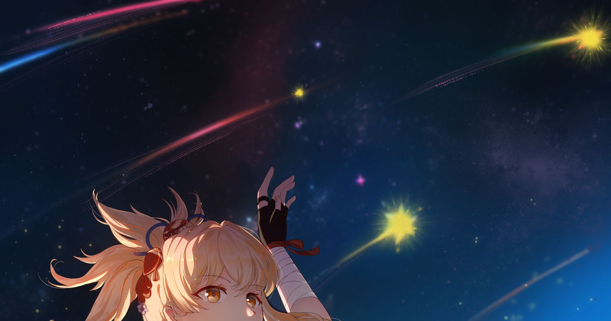 Genshin Impact Yoimiya Yoimiya Wishing Upon A Shooting Star Pixiv