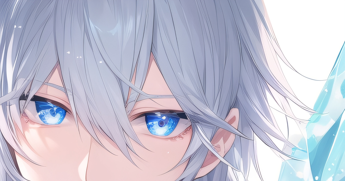 Premium AI Image  Anime boy with blue eyes looking up at the sky