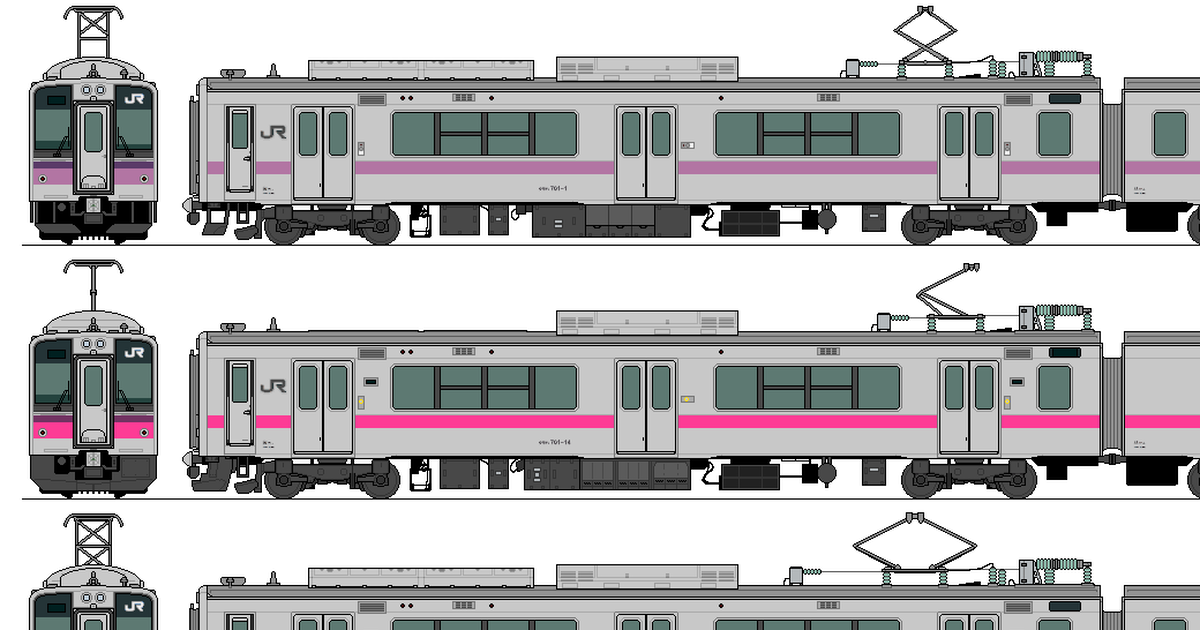 HD鉄道シリーズ 【HD-J東_電21】東北地方を代表する車両【701系】 - コズミックスペース改のイラスト - pixiv
