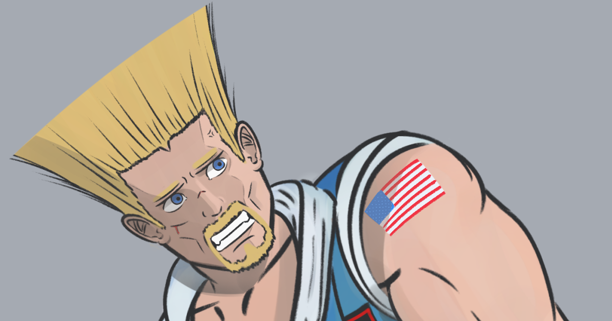 guile (street fighter) drawn by boyaking