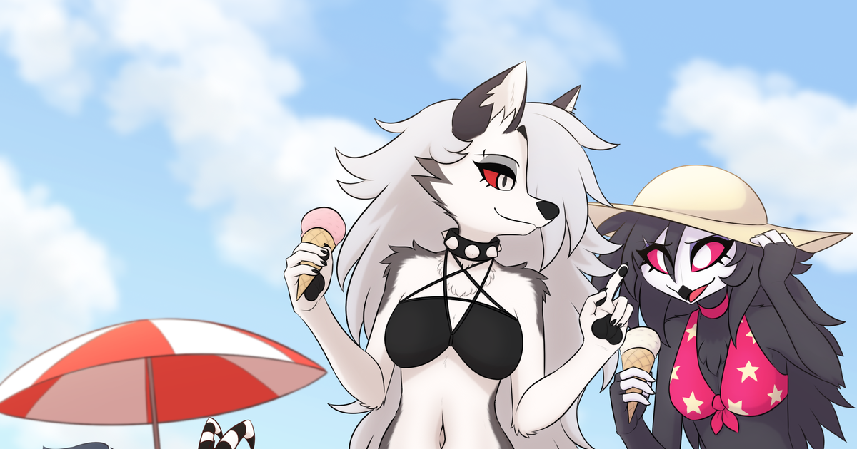 ヘルヴァボス 🐺🦉🦎🏖️🍦 ふわオオカミedwardのイラスト Pixiv