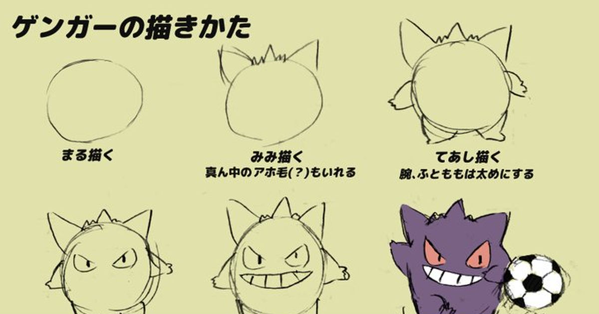 ポケモン ポケットモンスター ゲンガー 手描き イラスト - アート/写真