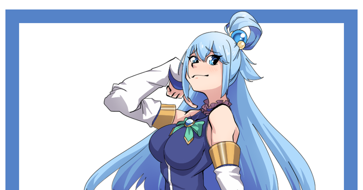 Aqua (KonoSuba), girl, thigh-high boots / 개구리를 이긴 아쿠아 - pixiv