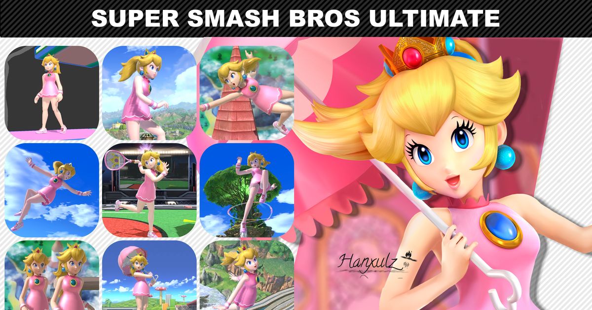 Princess Peach Super Smash Bros Ultimate Ssbu Mod Peach Tennis