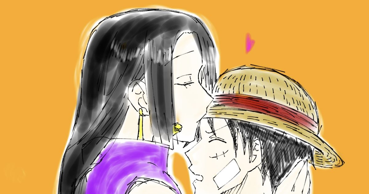 ONEPIECE, One Piece, luffy / ハンコックとルフィ - pixiv