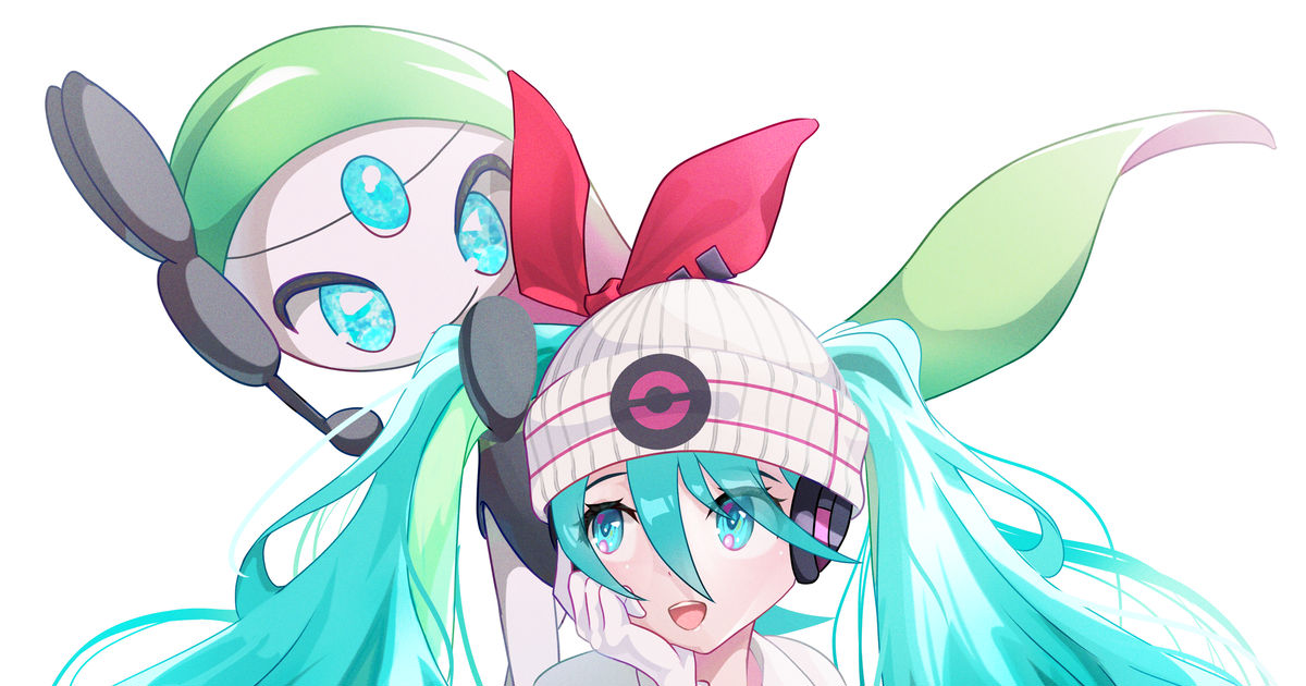 hatsune miku, meloetta, meloetta, and psychic miku (pokemon and 2