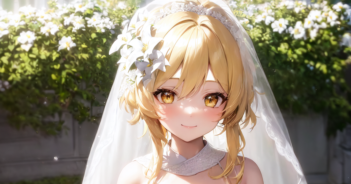 Genshin Impact Genshin Genshinimpact Lumine 蛍 Wedding 4k Pixiv 