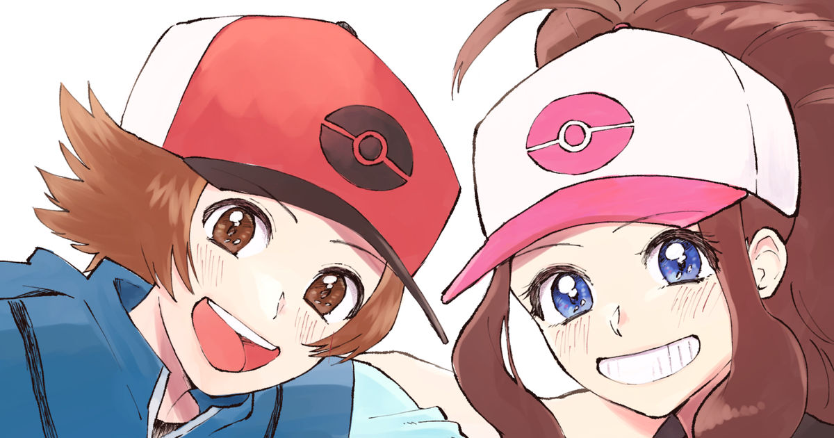 Hilbert/Hilda, Pokémon Black & White, human characters in Pokémon / トウトウの日2023  - pixiv