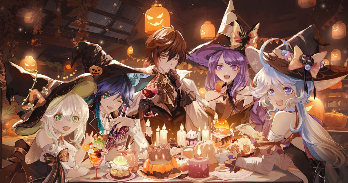 nahida happy halloween ！！🍬🍭🕯️👻🎃💀 - 透明Tomeiのイラスト 