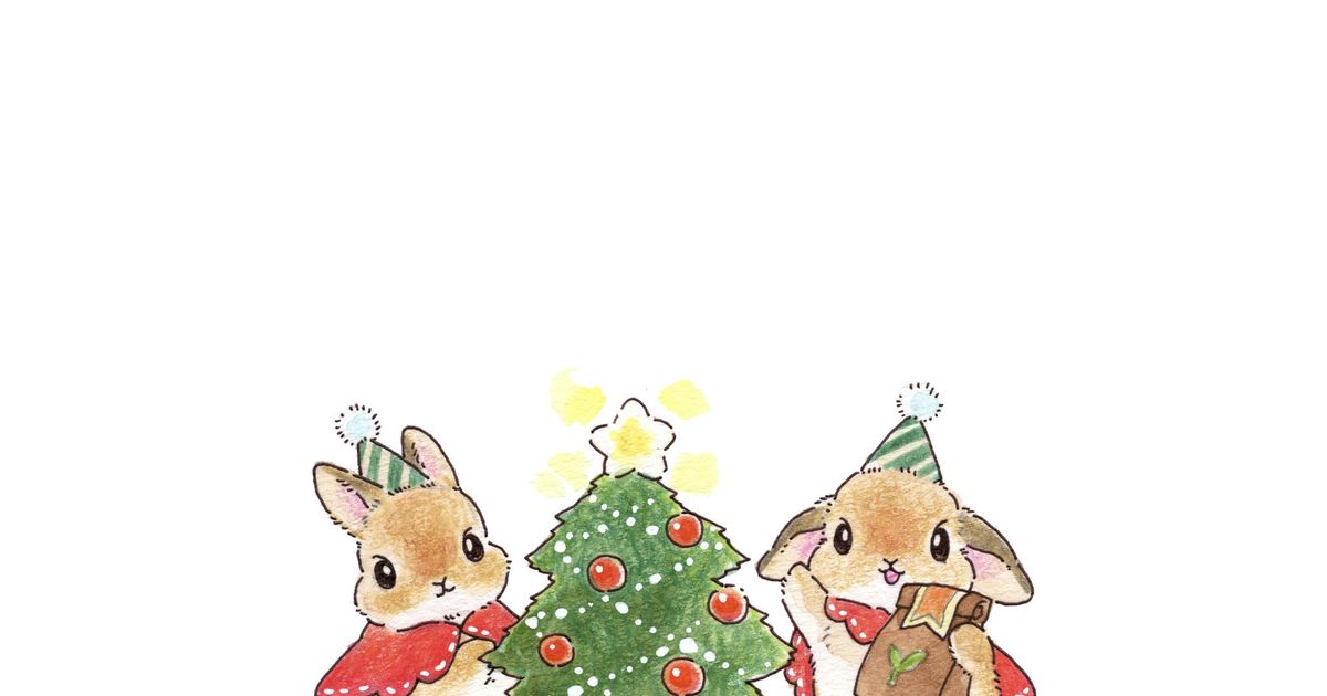 christmas, hand-drawn, bunny / 🐰うさぎさんのChristmas🎄🎁 - pixiv