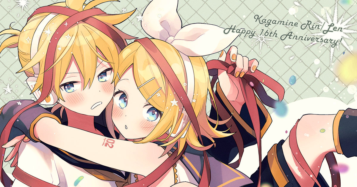 VOCALOID, kagamine rin, Kagamine Len / Happy 16th Anniversary 