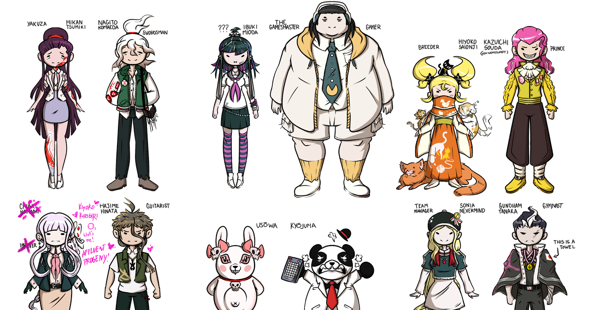 Dangan Ronpa Super Danganronpa 2 Au Talent Swaps Sdr2 Pixiv