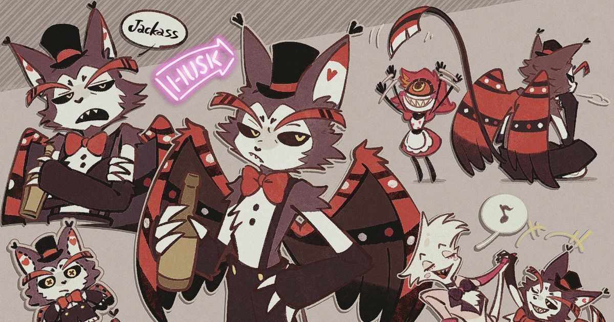 HazbinHotel, Hazbin Hotel, Husk (Hazbin Hotel) / ハスク - pixiv