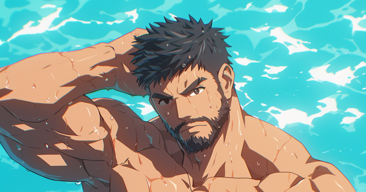 Gay Bara Muscle Swim Pixiv 5967