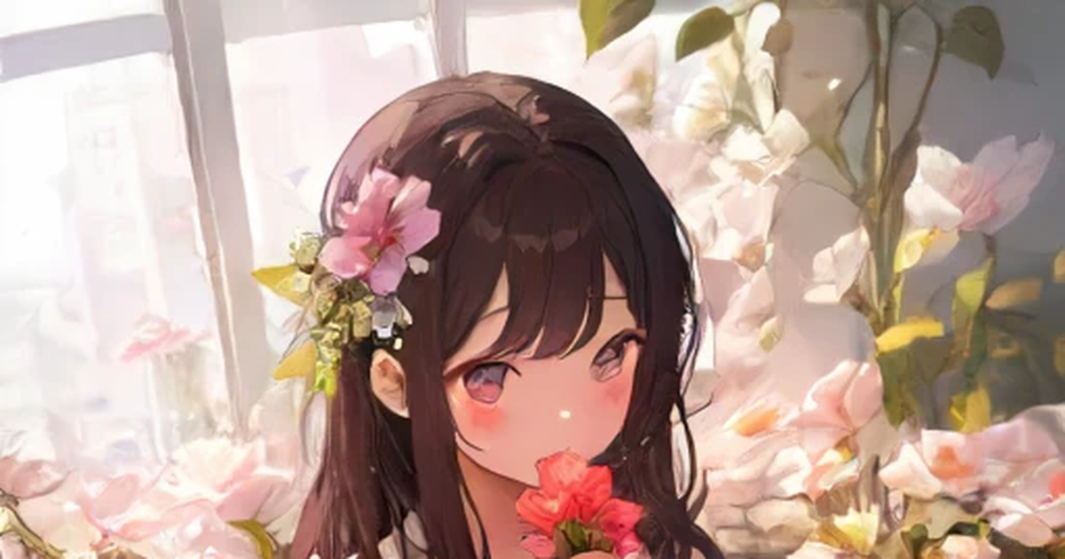 girl, young girl, flowers and girls / 花と少女- pixiv