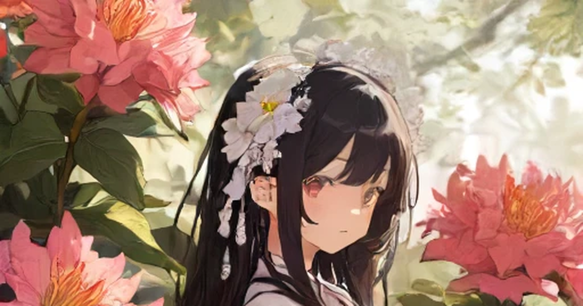 girl, young girl, flowers and girls / 花と少女 - pixiv