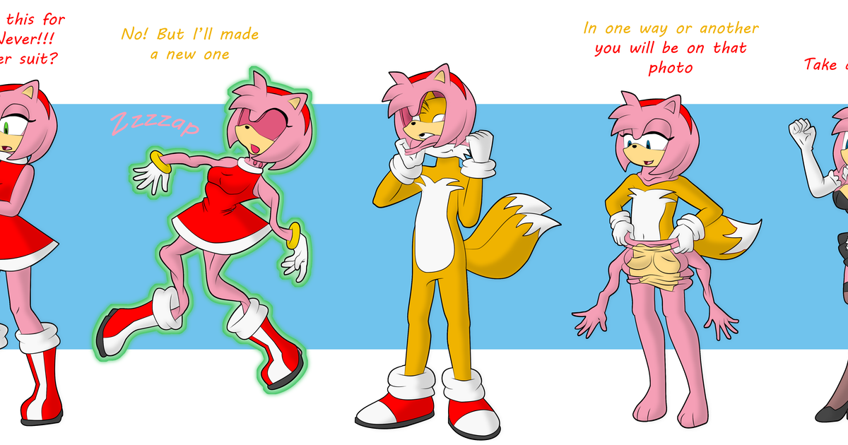 Skinsuit Transformation Sonic Amy Suit Transformation Pixiv