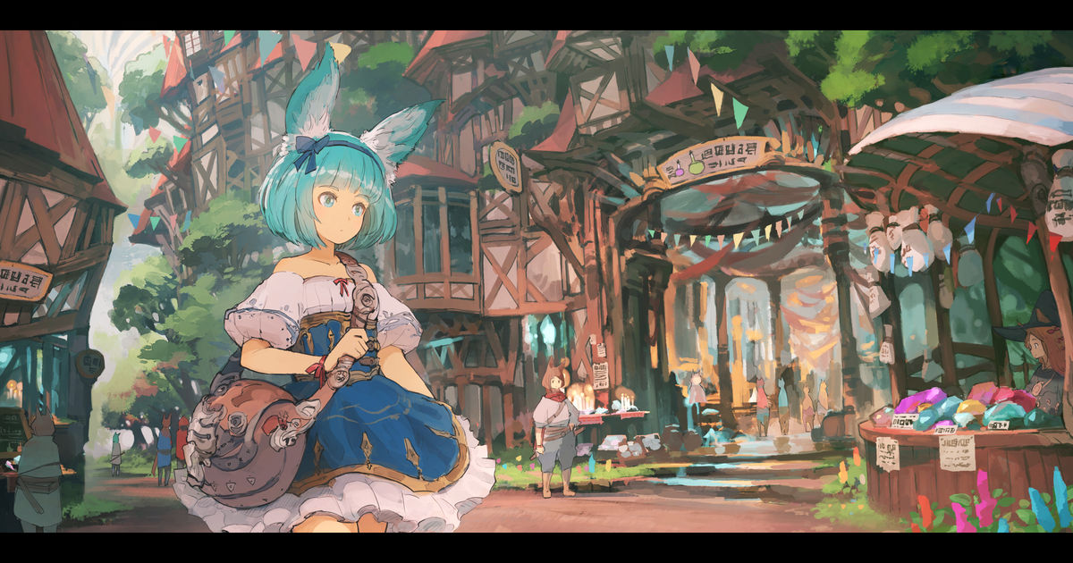 ファンタジー 裏路地商店街探索 ジャン ポポのイラスト Pixiv